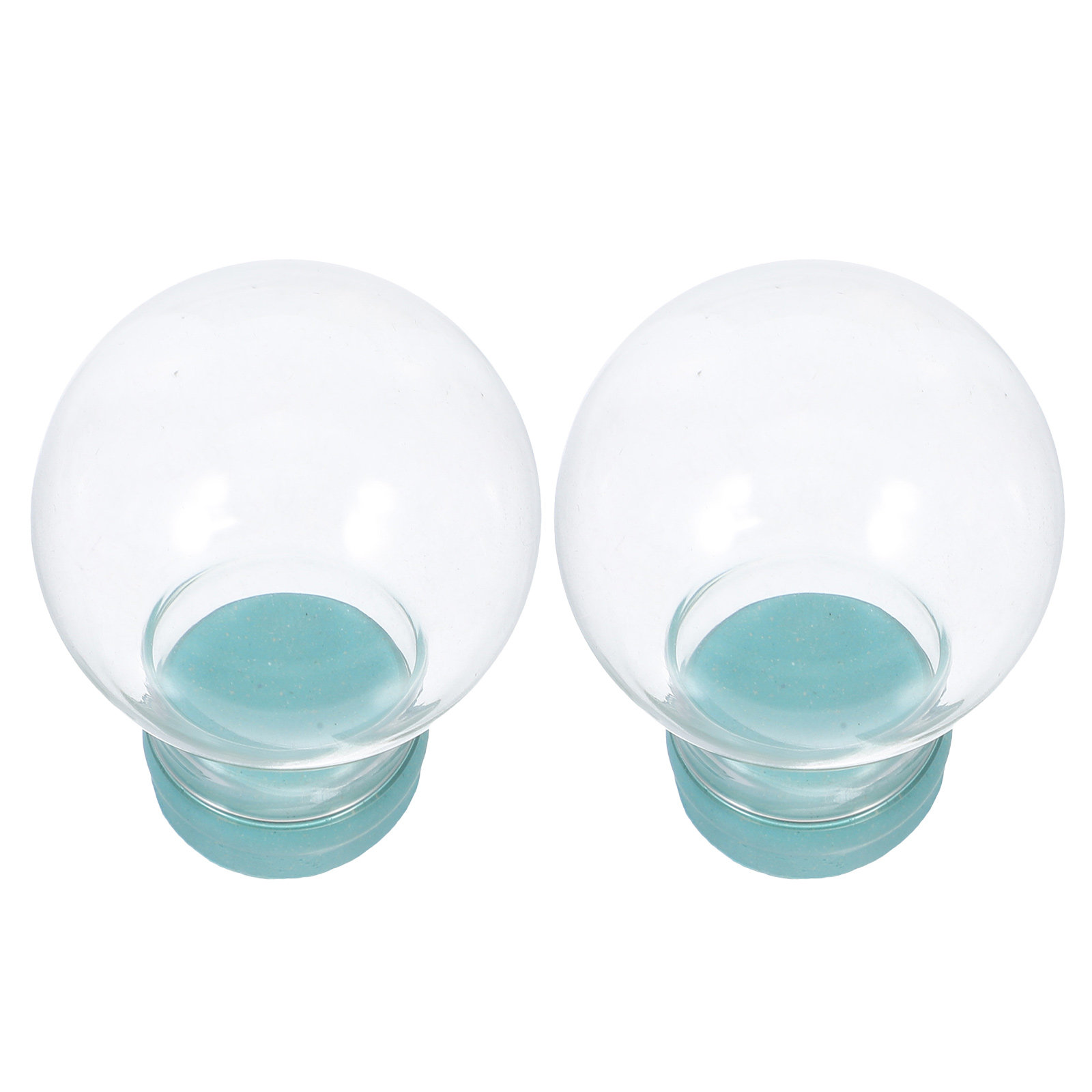 Plastic Dome Clear - 2 Buah Bola Salju Kaca Transparan