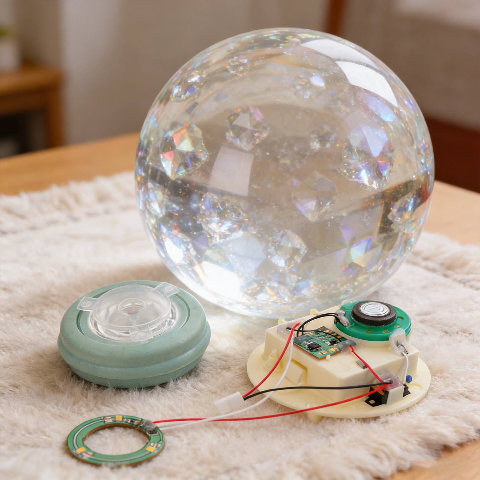 Plastic Dome Clear - Bola Salju Bergerak dengan Musik dan