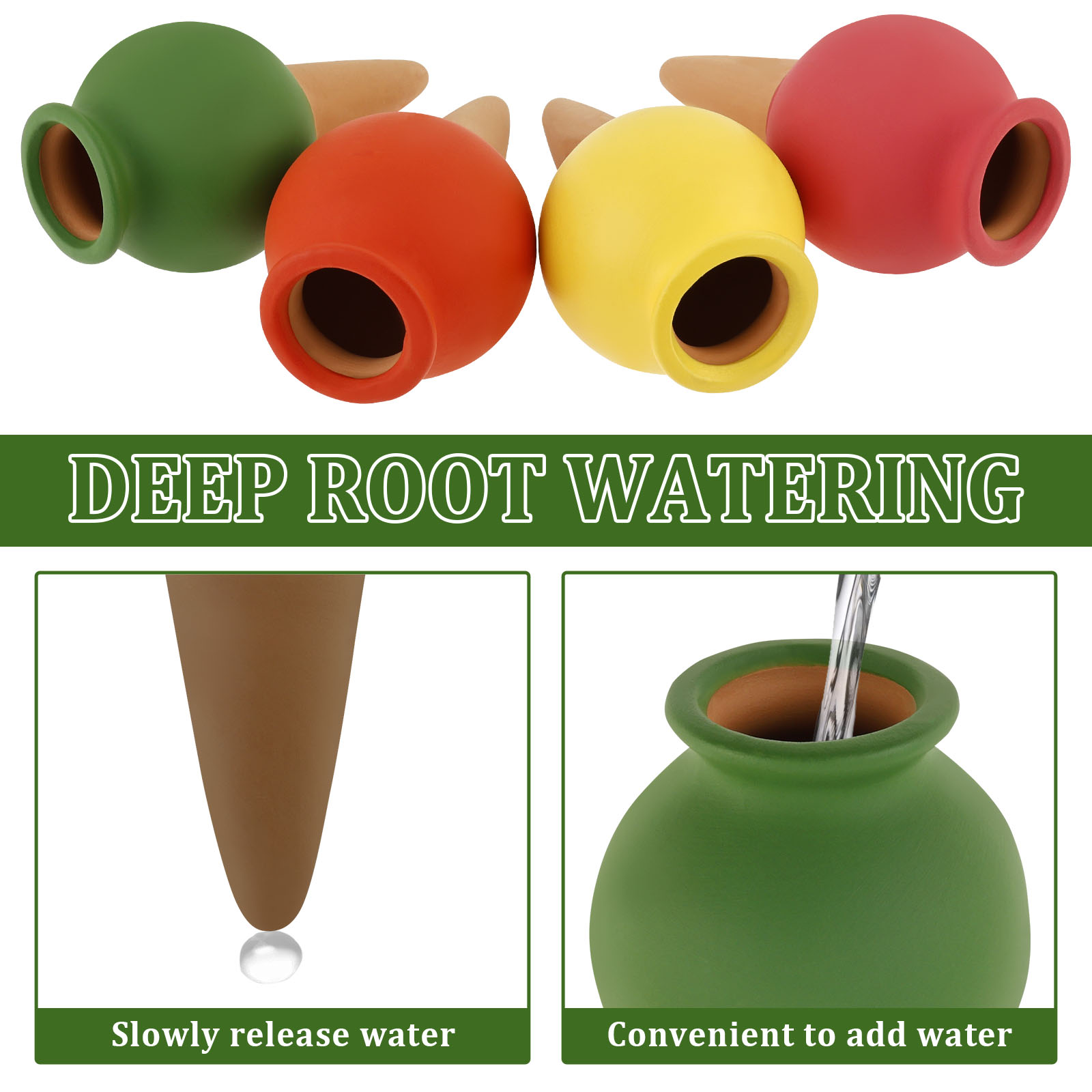 8 Buah Terakota Penyiraman Man - Self Watering Insert ulasan dan harga